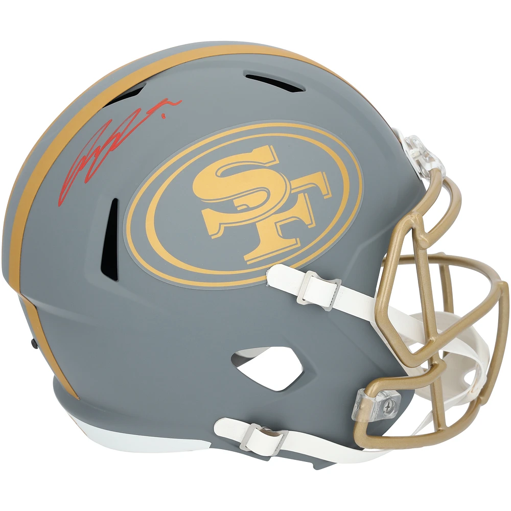 Ricky Pearsall San Francisco 49ers Autographed Riddell 2024 Slate Speed Replica Helmet