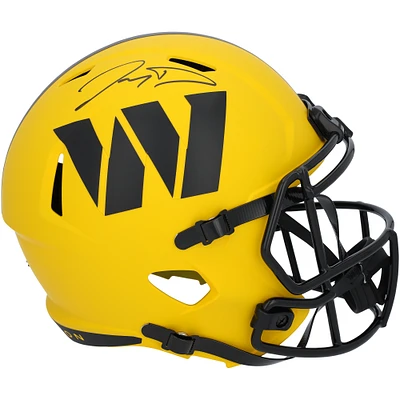 Jayden Daniels Washington Commanders Autographed Riddell Rave Speed Replica Helmet