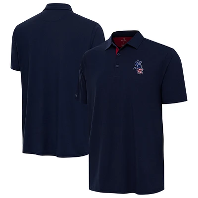 Men's Antigua Navy Chicago White Sox Era Stars and Stripes Team Logo Polo
