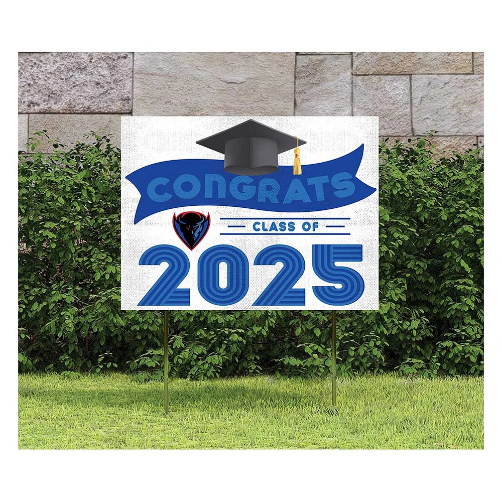 DePaul Blue Demons Class of 2025 18" x 24" Yard Sign with Stakes