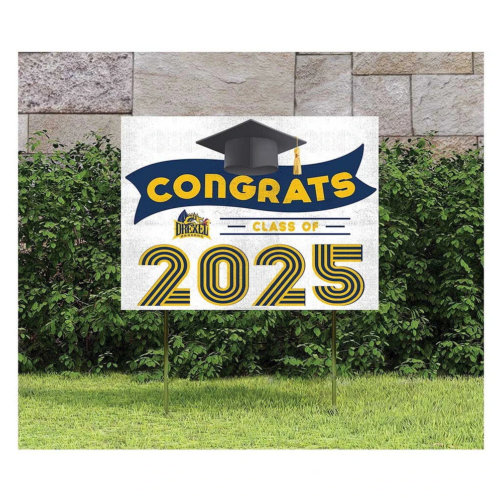 Drexel Dragons Class of 2025 18" x 24" Yard Sign with Stakes