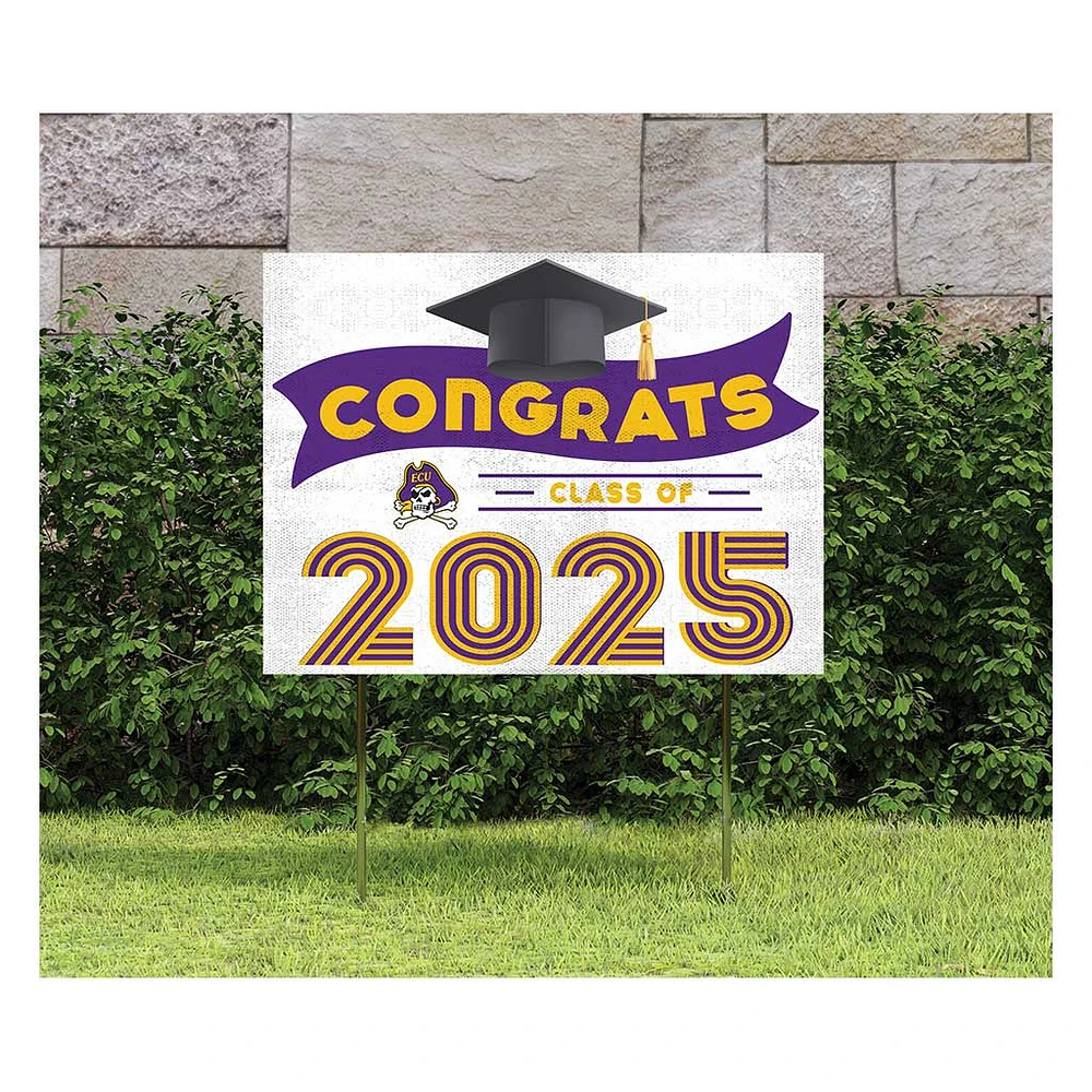 ECU Pirates Class of 2025 18" x 24" Yard Sign with Stakes