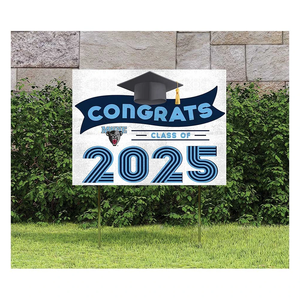 Maine Black Bears Class of 2025 18" x 24" Yard Sign with Stakes