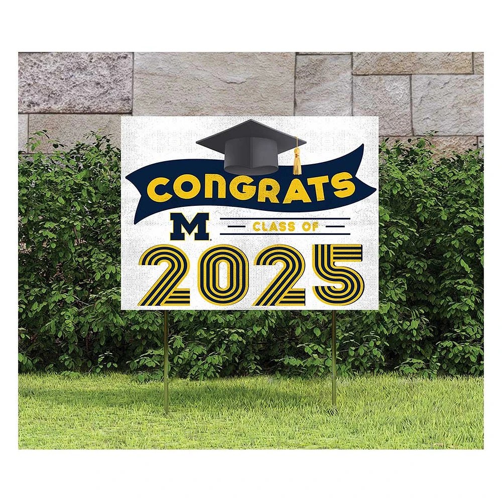 Michigan Wolverines Class of 2025 18" x 24" Yard Sign with Stakes