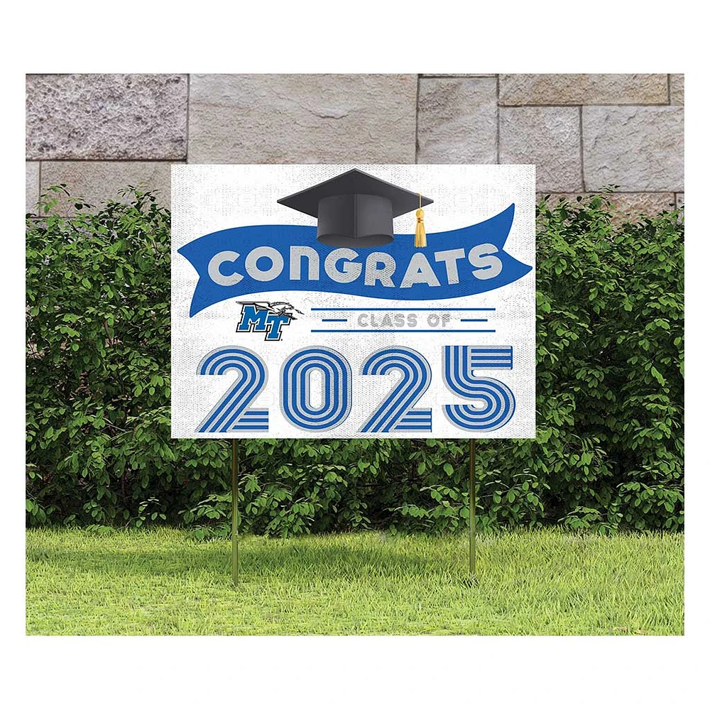 MTSU Blue Raiders Class of 2025 18" x 24" Yard Sign with Stakes