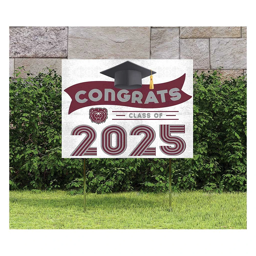 Missouri State University Bears Class of 2025 18" x 24" Yard Sign with Stakes