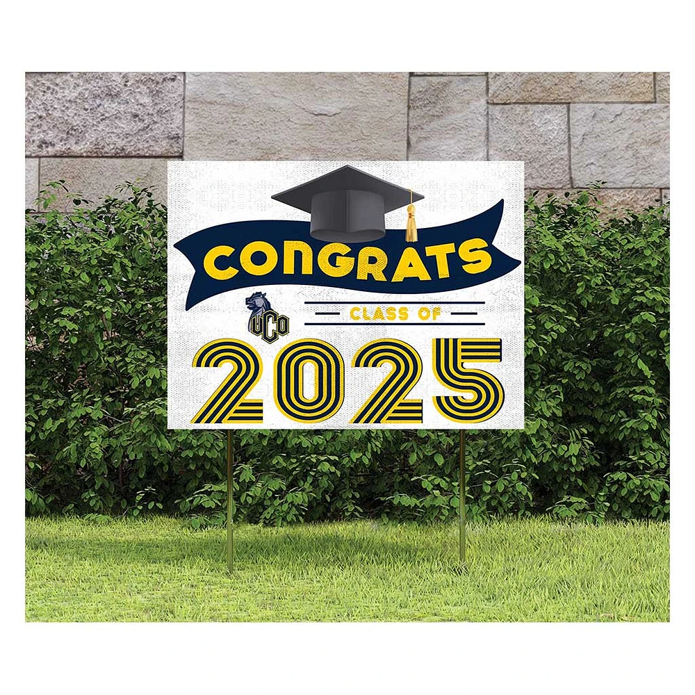 Central Oklahoma Bronchos Class of 2025 18" x 24" Yard Sign with Stakes