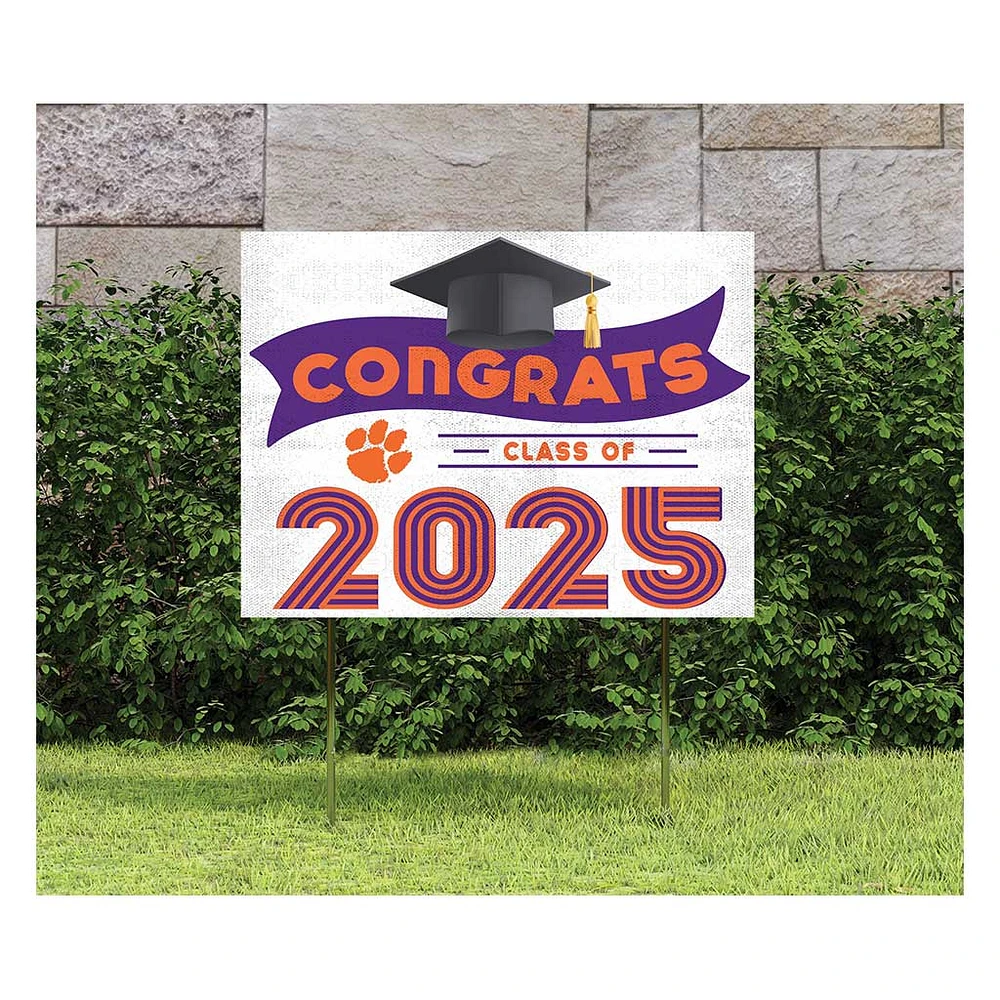 Clemson Tigers Class of 2025 18" x 24" Yard Sign with Stakes