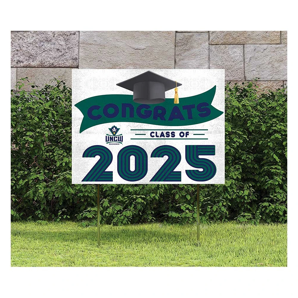 UNC Wilmington Seahawks Class of 2025 18" x 24" Yard Sign with Stakes