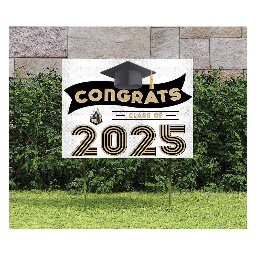 Purdue Boilermakers Class of 2025 18" x 24" Yard Sign with Stakes