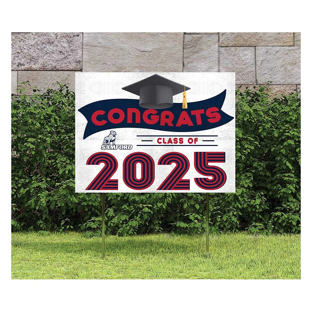 Samford Bulldogs Class of 2025 18" x 24" Yard Sign with Stakes