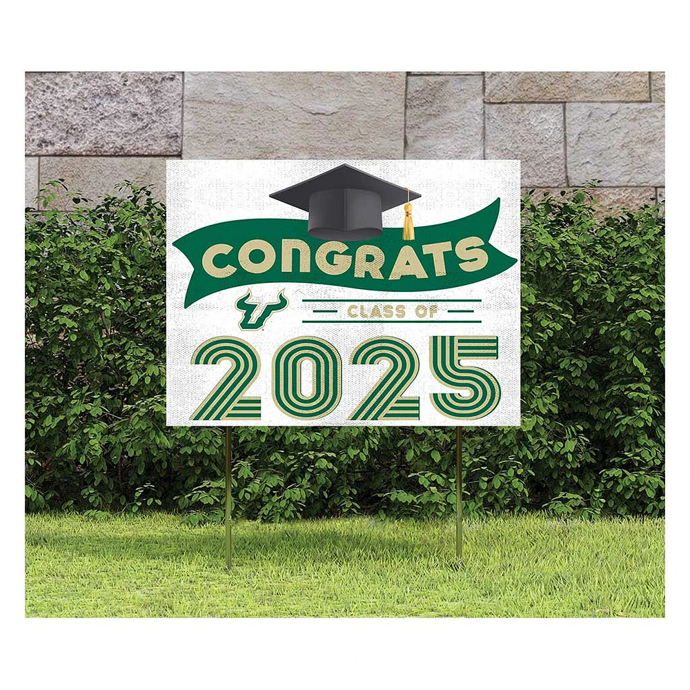 South Florida Bulls Class of 2025 18" x 24" Yard Sign with Stakes