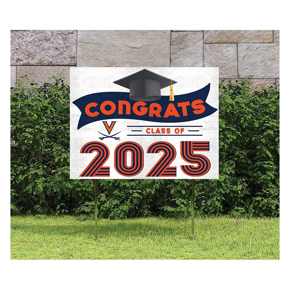 Virginia Cavaliers Class of 2025 18" x 24" Yard Sign with Stakes