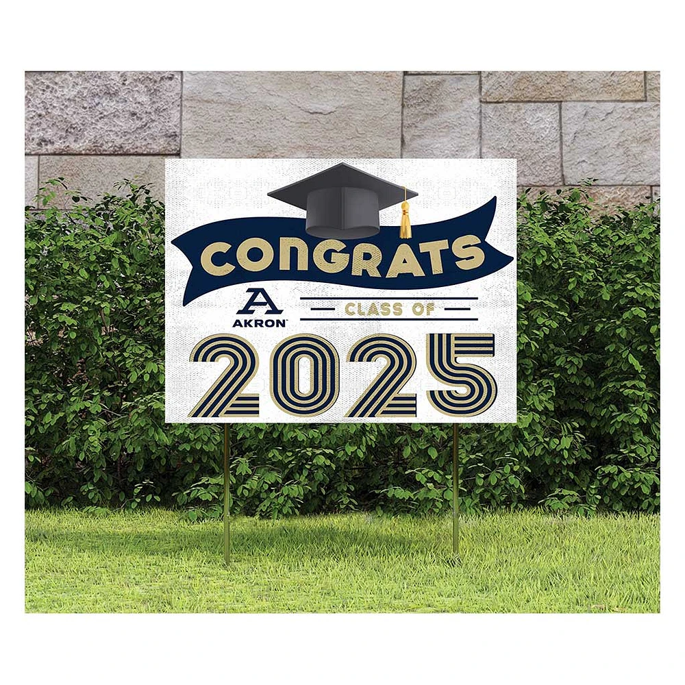 Akron Zips Class of 2025 18" x 24" Yard Sign with Stakes