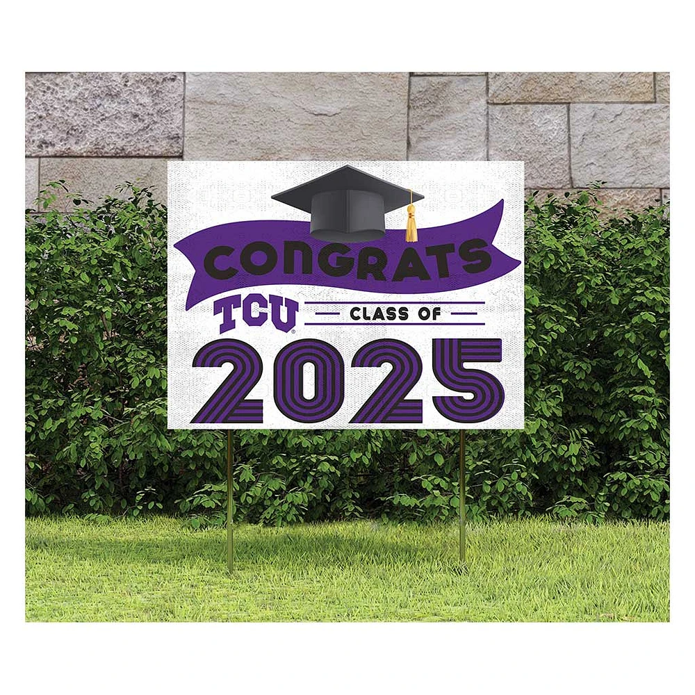 TCU Horned Frogs Class of 2025 18" x 24" Yard Sign with Stakes