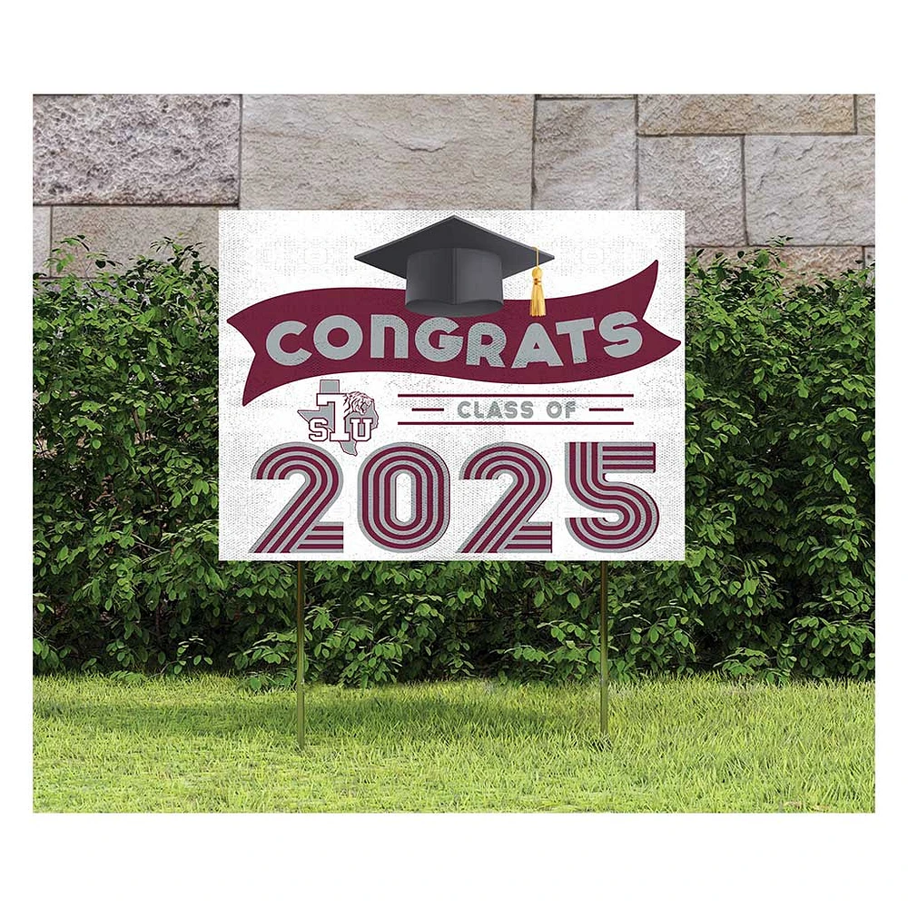 Texas Southern Tigers Class of 2025 18" x 24" Yard Sign with Stakes