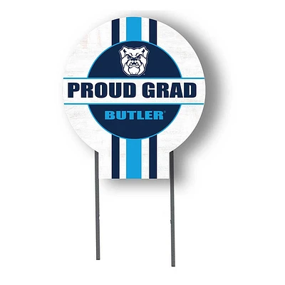 Butler Bulldogs Proud Grad 20" x 20" Circle Yard Sign with Stakes