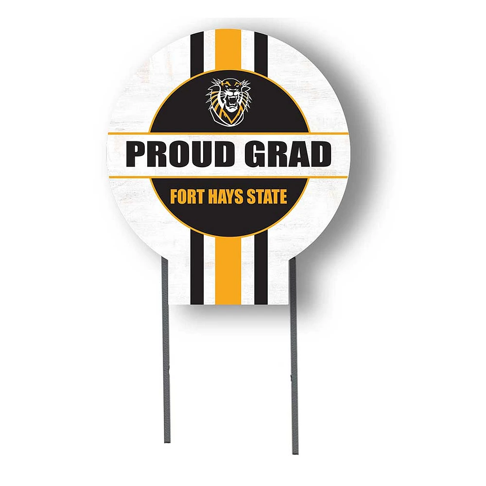 Fort Hays State Tigers Proud Grad 20" x 20" Circle Yard Sign with Stakes