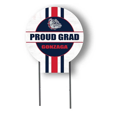 Gonzaga Bulldogs Proud Grad 20" x 20" Circle Yard Sign with Stakes