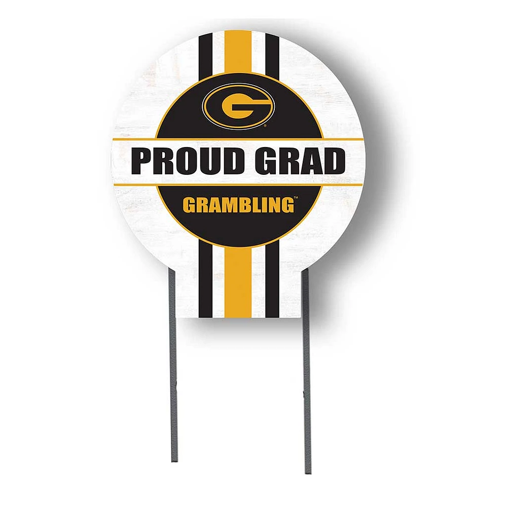 Grambling Tigers Proud Grad 20" x 20" Circle Yard Sign with Stakes