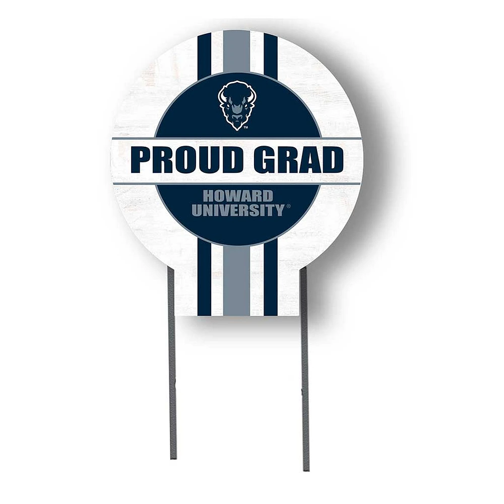 Howard Bison Proud Grad 20" x 20" Circle Yard Sign with Stakes