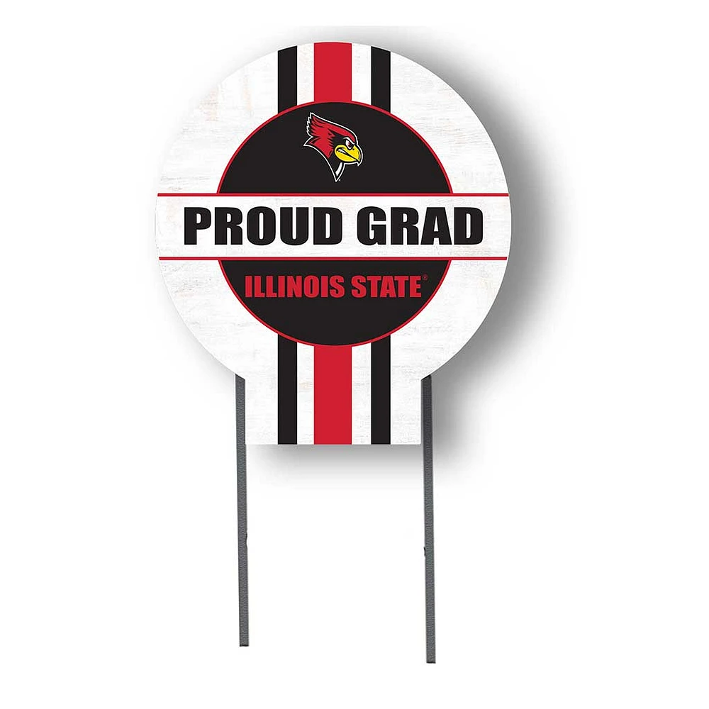 Illinois State Redbirds Proud Grad 20" x 20" Circle Yard Sign with Stakes