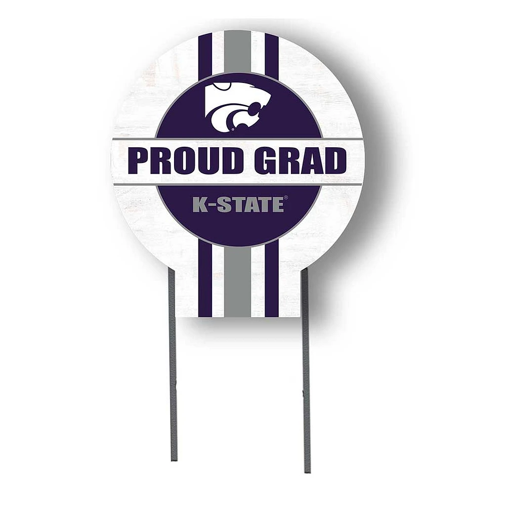 Kansas State Wildcats Proud Grad 20" x 20" Circle Yard Sign with Stakes