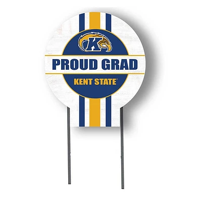 Kent State Golden Flashes Proud Grad 20" x 20" Circle Yard Sign with Stakes