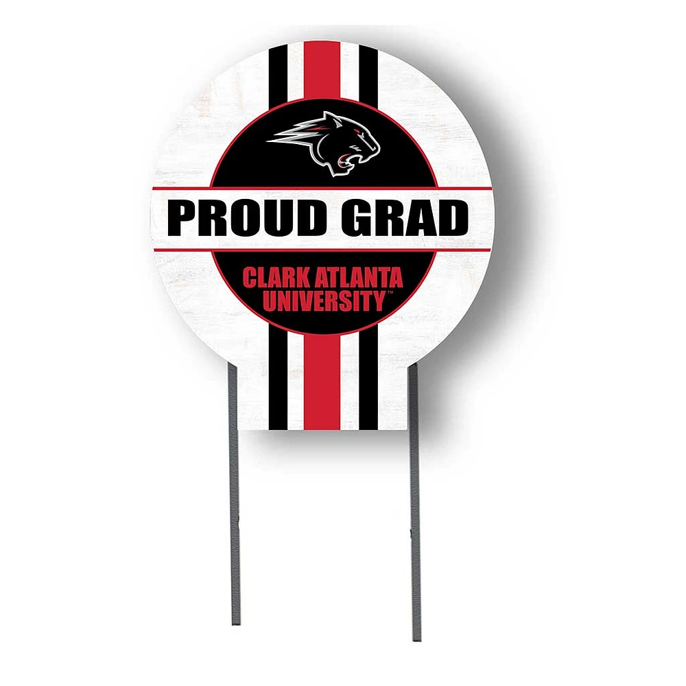 Clark Atlanta University Panthers Proud Grad 20" x 20" Circle Yard Sign with Stakes