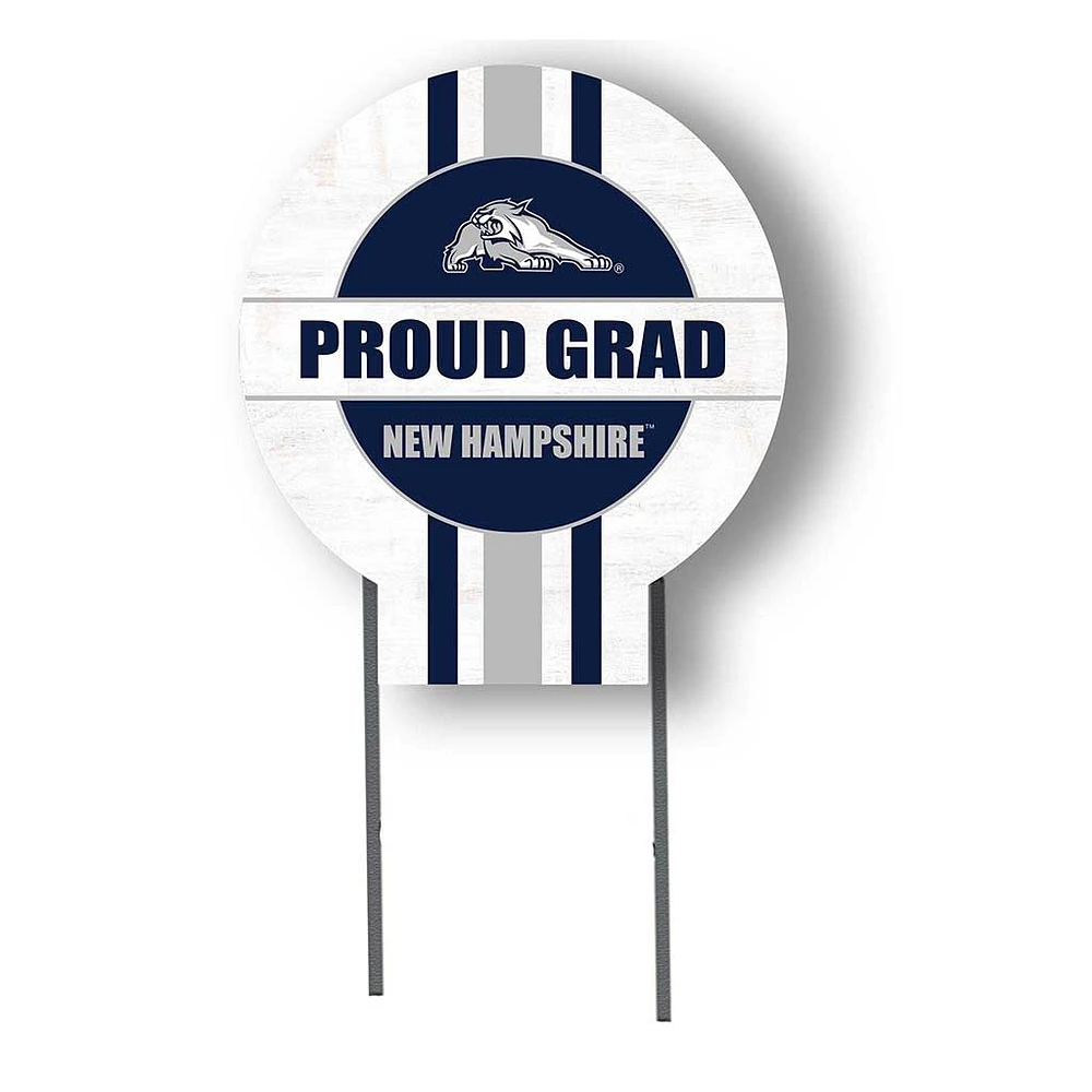 New Hampshire Wildcats Proud Grad 20" x 20" Circle Yard Sign with Stakes