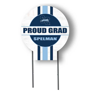 Spelman College Jaguars Proud Grad 20" x 20" Circle Yard Sign with Stakes