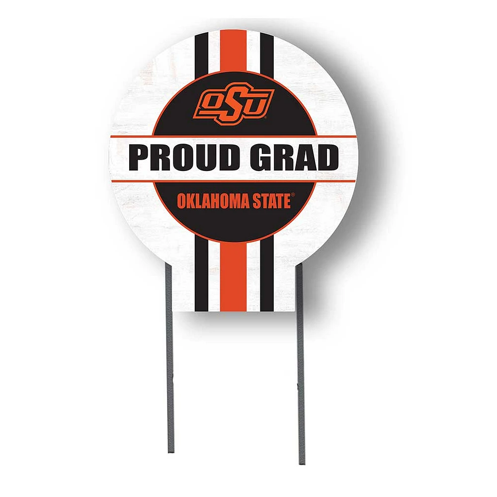 Oklahoma State Cowboys Proud Grad 20" x 20" Circle Yard Sign with Stakes