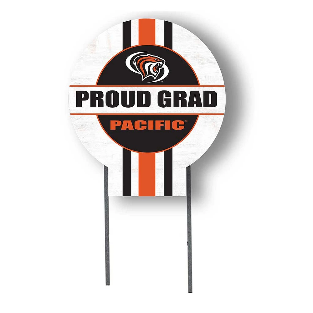 Pacific Tigers Proud Grad 20" x 20" Circle Yard Sign with Stakes