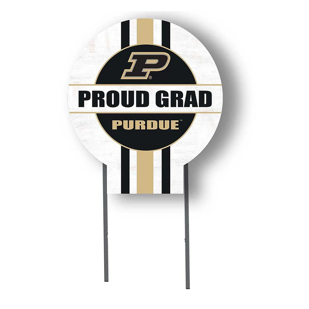 Purdue Boilermakers Proud Grad 20" x 20" Circle Yard Sign with Stakes
