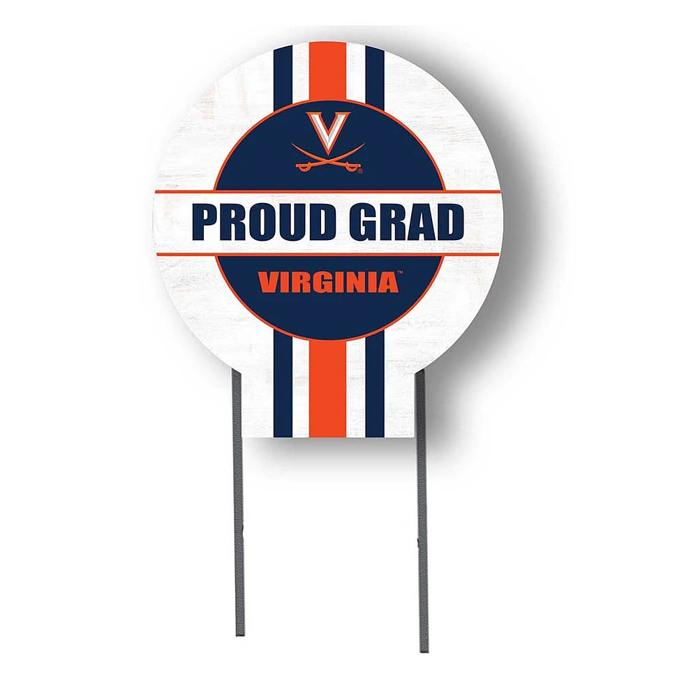 Virginia Cavaliers Proud Grad 20" x 20" Circle Yard Sign with Stakes
