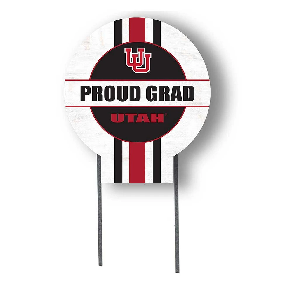 Utah Utes Proud Grad 20" x 20" Circle Yard Sign with Stakes