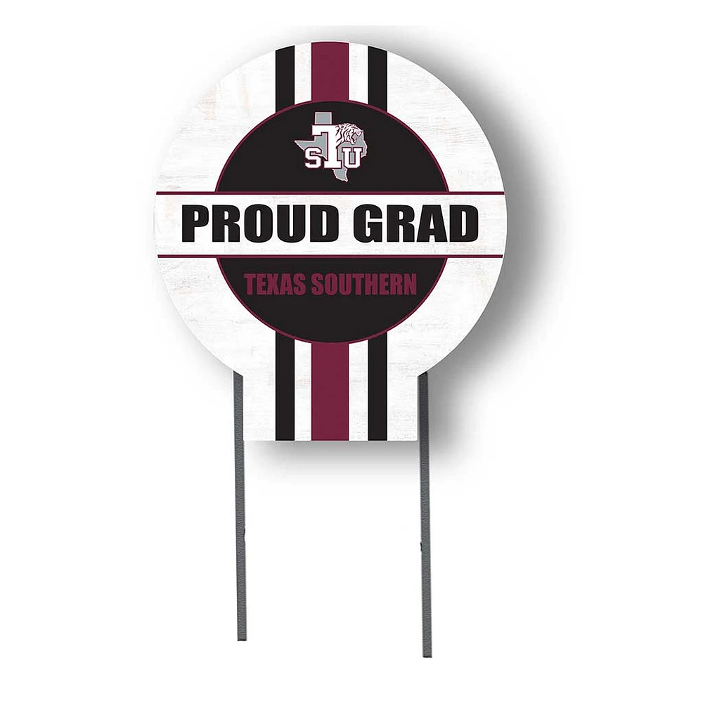 Texas Southern Tigers Proud Grad 20" x 20" Circle Yard Sign with Stakes
