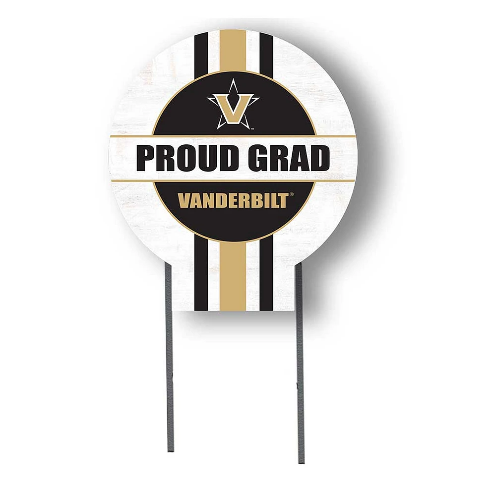 Vanderbilt Commodores Proud Grad 20" x 20" Circle Yard Sign with Stakes