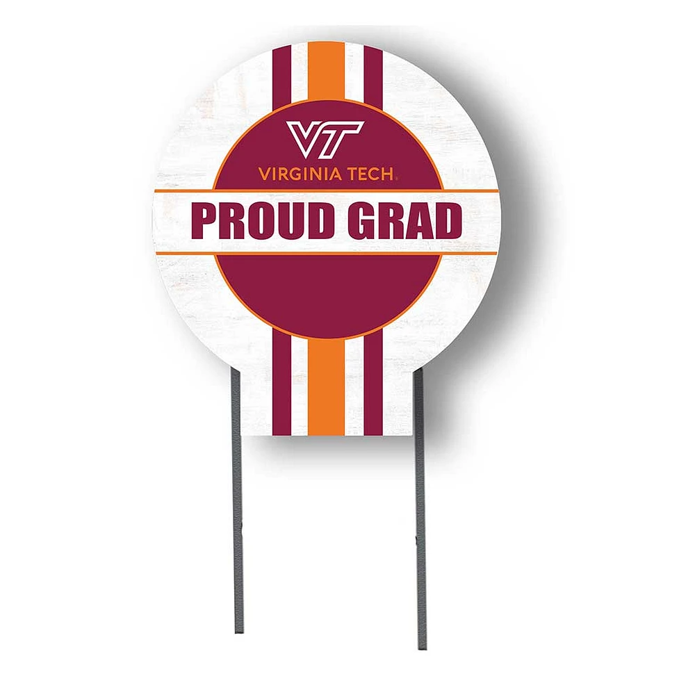 Virginia Tech Hokies Proud Grad 20" x 20" Circle Yard Sign with Stakes