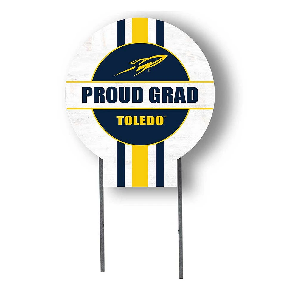 Toledo Rockets Proud Grad 20" x 20" Circle Yard Sign with Stakes