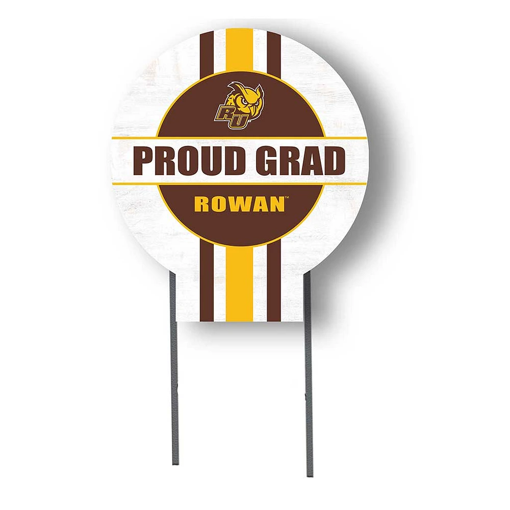 Rowan Profs Proud Grad 20" x 20" Circle Yard Sign with Stakes