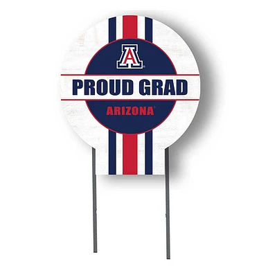 Arizona Wildcats Proud Grad 20" x 20" Circle Yard Sign with Stakes