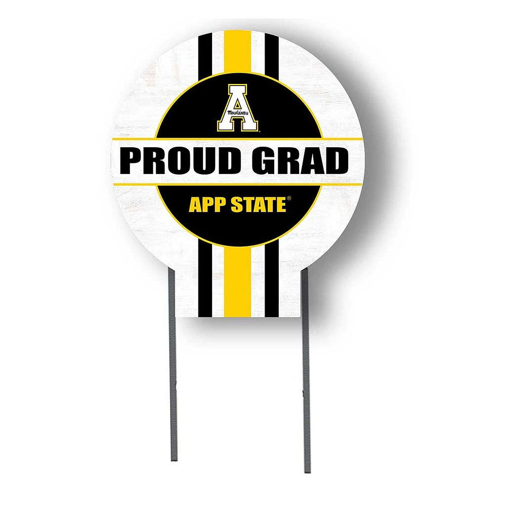 Appalachian State Mountaineers Proud Grad 20" x 20" Circle Yard Sign with Stakes