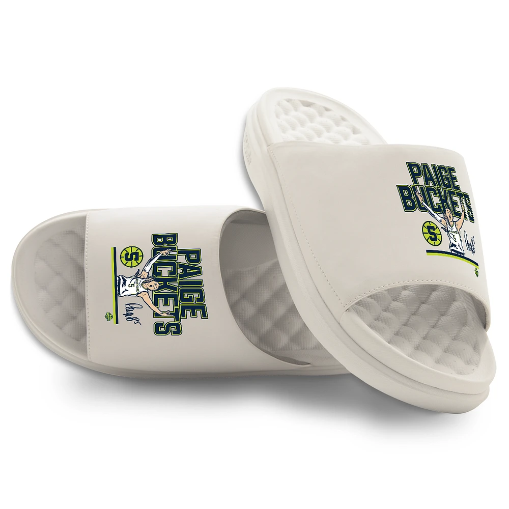 Youth ISlide Paige Bueckers Cream Dallas Wings Combo Motive Slide Sandals