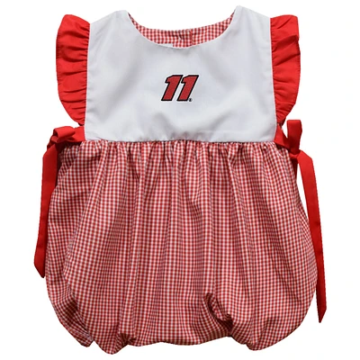 Girls Infant Vive La Fete Red Denny Hamlin Gingham Bubble Dress