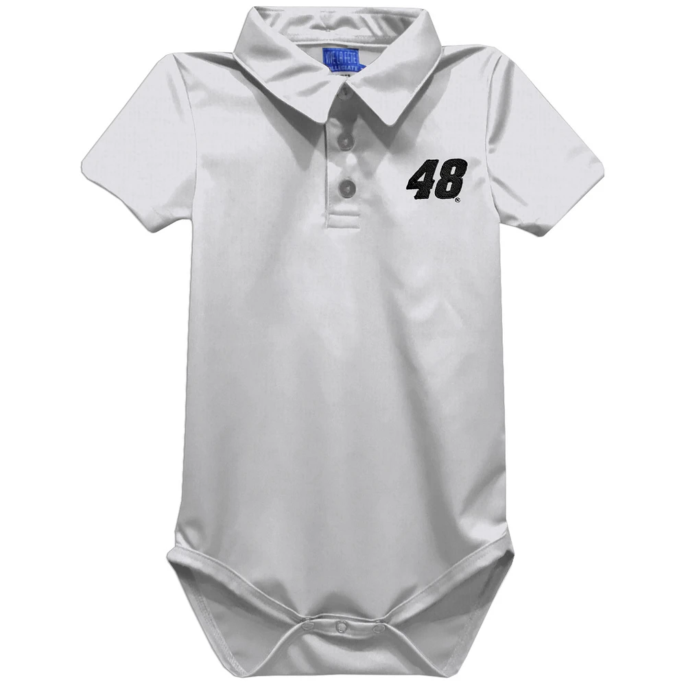 Infant Vive La Fete White Alex Bowman Polo Bodysuit