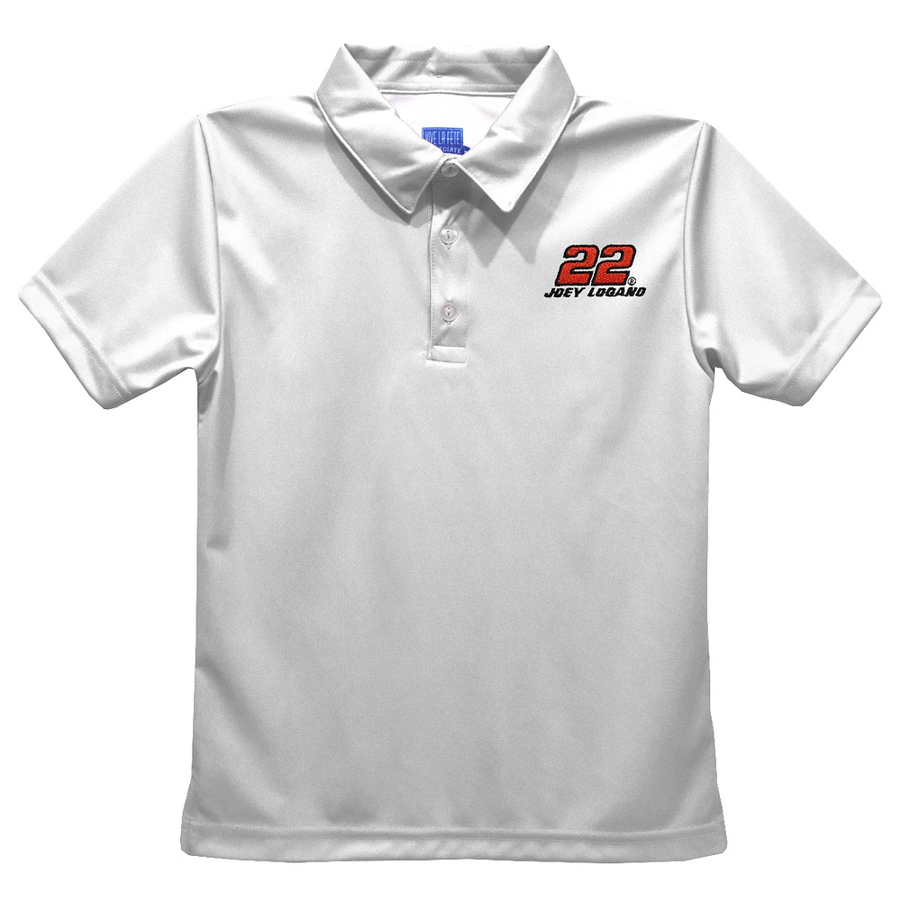 Toddler Vive La Fete White Joey Logano Solid Polo