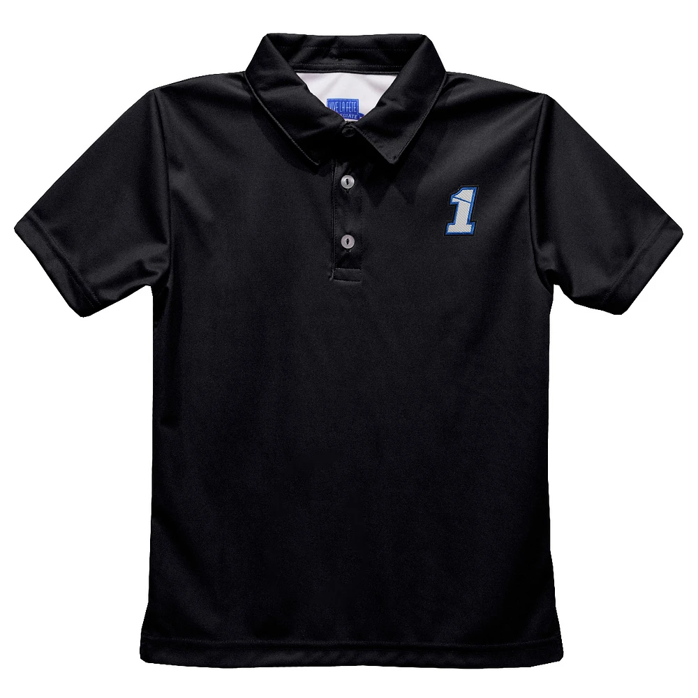Toddler Vive La Fete Black Ross Chastain Solid Polo