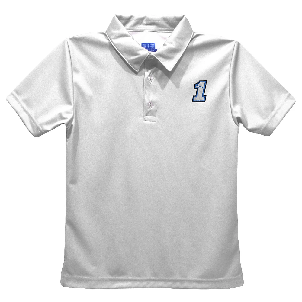 Toddler Vive La Fete White Ross Chastain Solid Polo