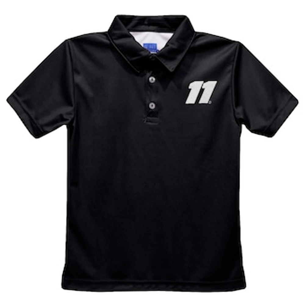 Youth Vive La Fete Black Denny Hamlin Solid Polo